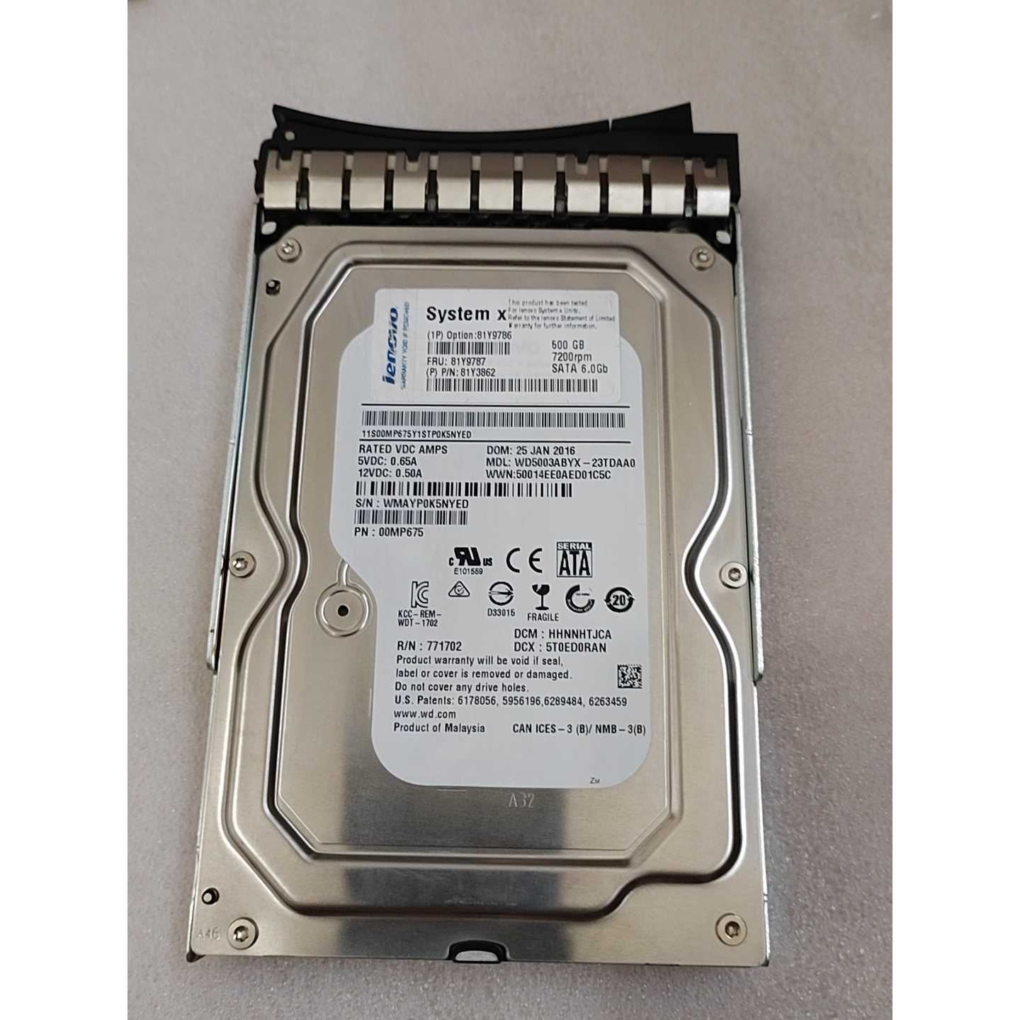 议价联想服务器500G硬盘81Y978781Y97868维修