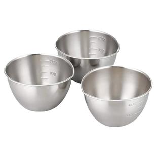日本进口下村打蛋盆不锈钢盆备菜碗打发量杯料理碗腌肉烘焙打蛋碗