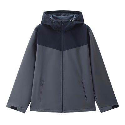 Giordano连帽撞色软壳外套加绒