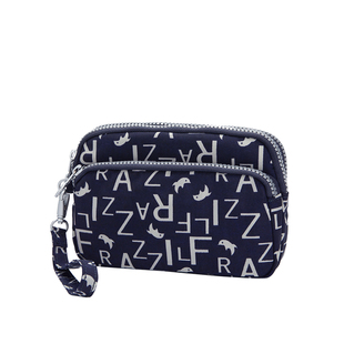 法姿手拿包女新款潮洗水尼龙布小手拎包多隔层休闲零钱女包小方包