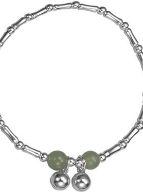 竹节手链女S925纯银手串新款手饰