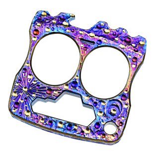 星空限量版钛合金指扣虎笑脸防身武器开瓶器防卫双指防狼神器EDC