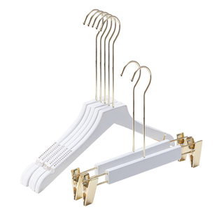纯白色衣架服装店专用实木女装婚纱店防滑无痕衣撑挂衣架定制LOGO