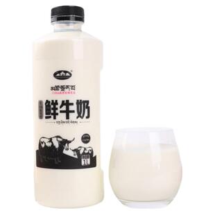 青海湖鲜牛奶1L*2瓶装巴氏杀菌牛奶营养低温冷藏纯奶含15%牦牛奶