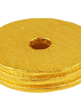 实心圆形手链花纹隔片足金