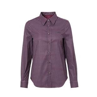 恩瑞妮专柜同款2025冬季新款法式复古百搭显瘦气质淑酒红色衬衫女