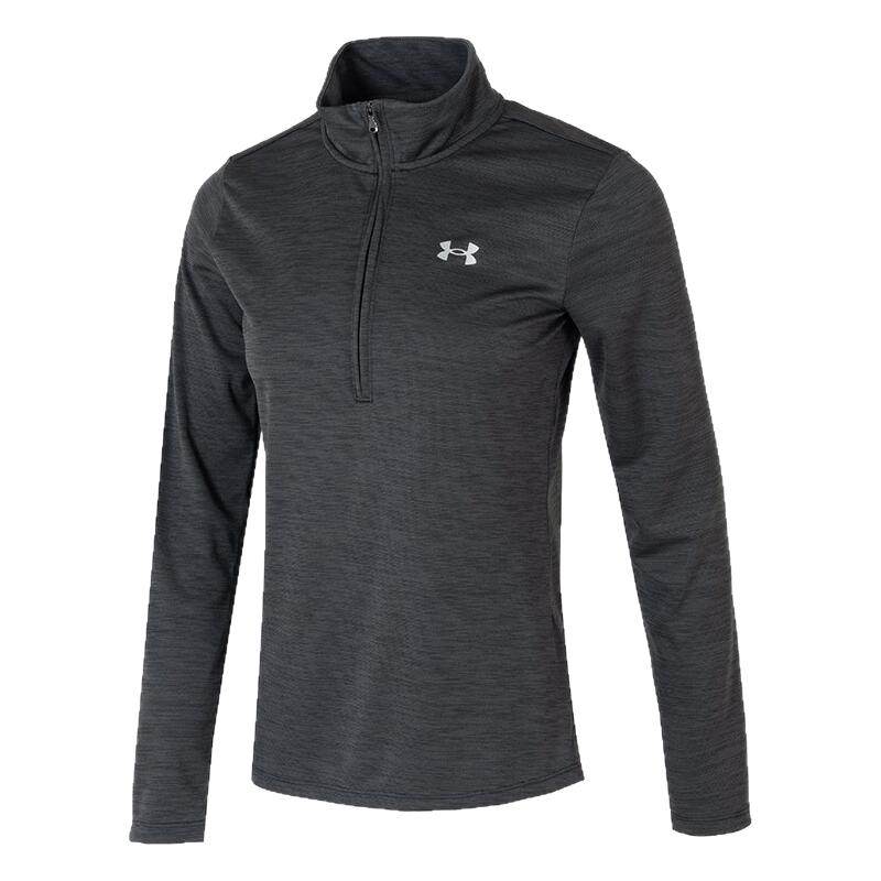 安德玛UA女子2025新款1/2半拉链速干透气健身运动长袖T恤1384249