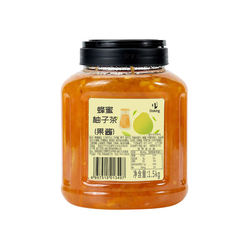 盾皇蜂蜜柚子茶酱 水果茶原浆冲泡饮品花茶果肉酱 奶茶店专用原料
