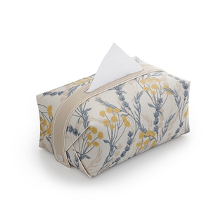 美式手绘花鸟 车载纸巾盒创意车内抽纸盒汽车纸巾包扶手箱抽纸盒