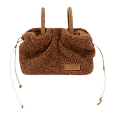 Flow流线迷你号羊羔绒女包