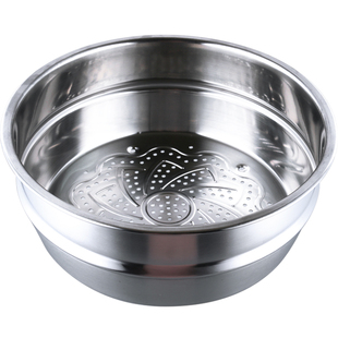 304不锈钢蒸笼雪平锅奶锅蒸格家用加厚蒸屉小号笼包蒸格16-40cm