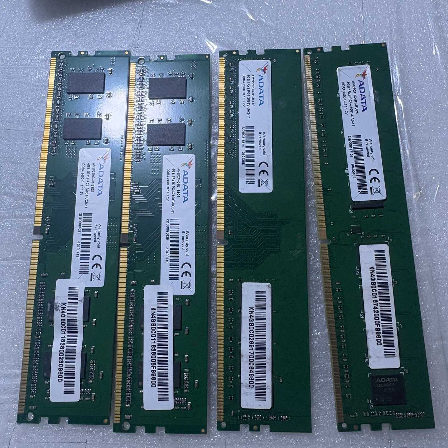 【请询价】威刚4G PC4-2400拆机包好4条出4Ｘ１３０5