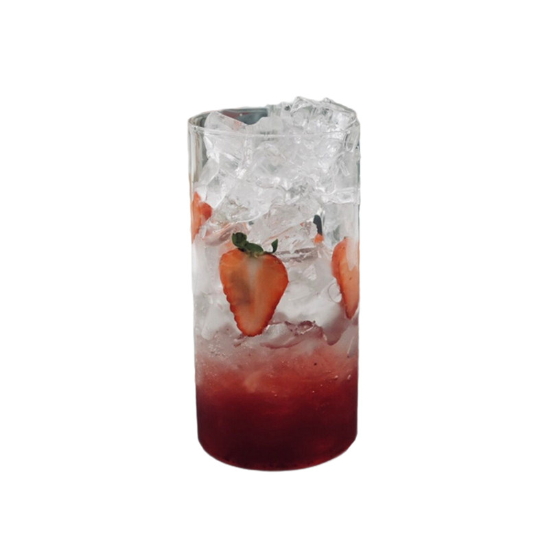 网红圆形玻璃杯ins风杯 高颜值饮品杯气泡水杯冷饮果汁杯耐热杯子