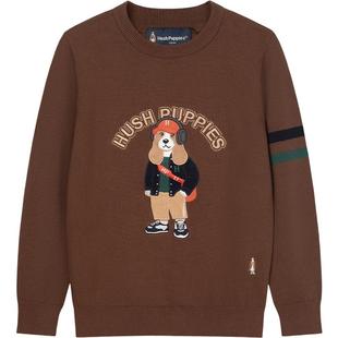 暇步士童装男童毛衣中大童2025秋季新款童趣圆领线衣儿童宽松上衣