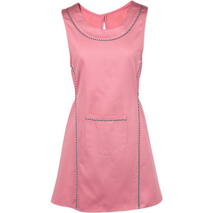 时尚纯棉围裙女美容院美甲厨房家用高端背心式工作服定制logo印字