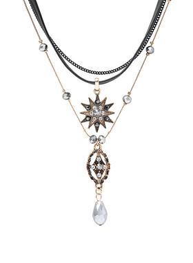 异域风复古巴洛克毛衣项链配饰