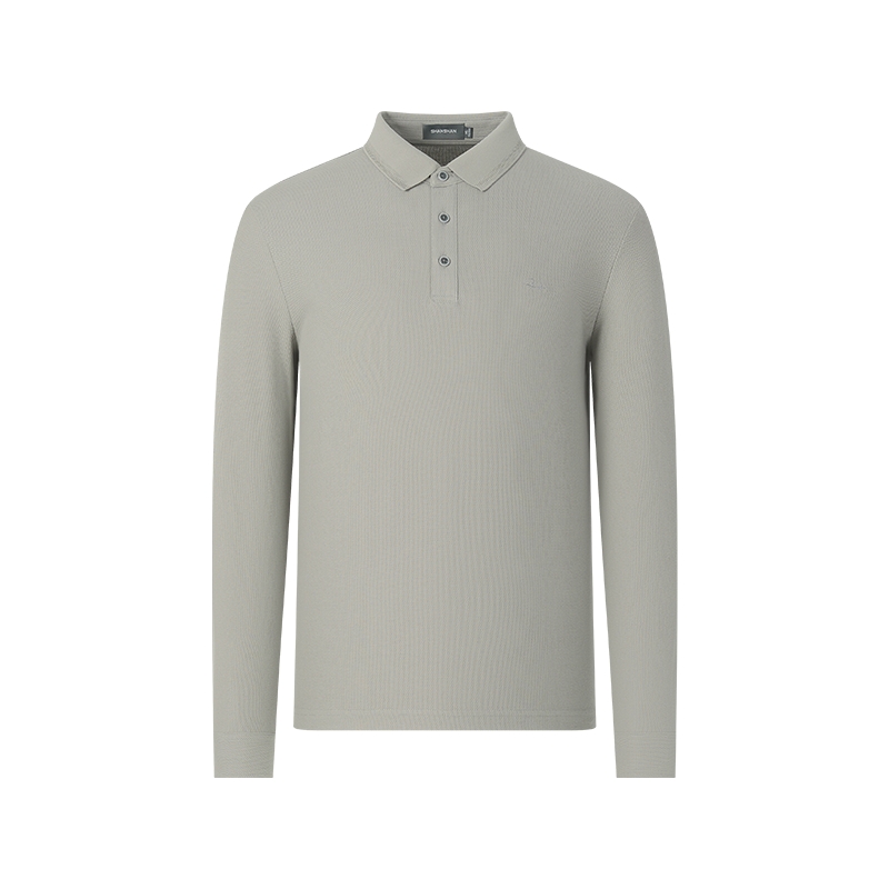 杉杉男士长袖polo衫商务休闲2025秋季新款翻领t恤男款纯棉打底衫