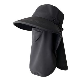 夏天帽子遮阳女夏季防晒面罩防紫外线大檐遮脸护颈骑车全方位太阳