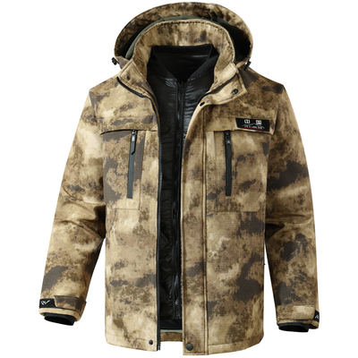 可拆卸内胆加厚加绒棉大衣