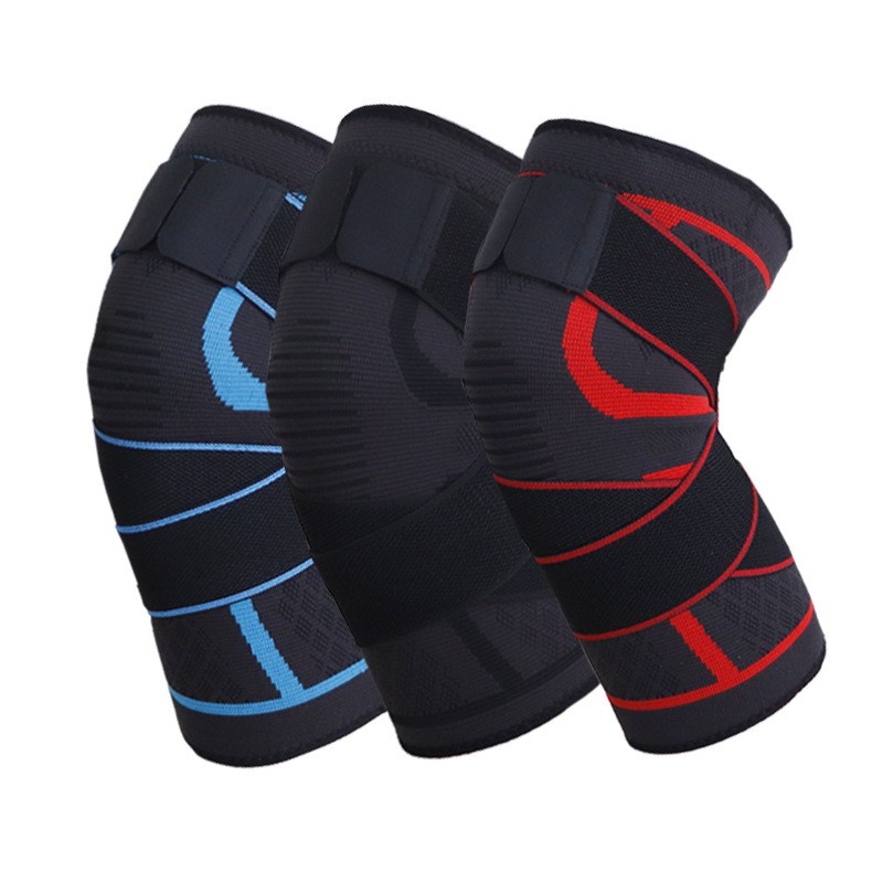 运动护膝跑步户外加压护膝款透气四季护膝护膝篮球骑行尼龙绑带