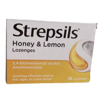 现货 英国Strepsils使立消润喉糖清嗓护嗓柠檬蜂蜜糖36粒