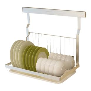 黑色不锈钢可折叠碗架沥水篮免打孔锅盖架挂墙刀板架壁挂式调料架