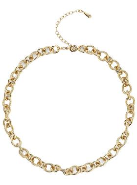 RetroChic素金扭纹项链