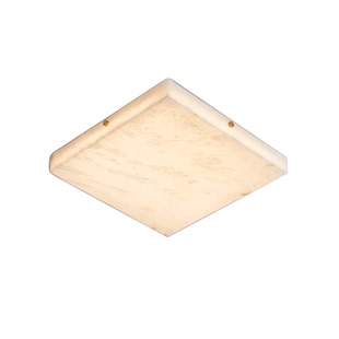 灯雅天然云石吸顶灯新中式全铜方形极简房间现代简约卧室书房灯饰