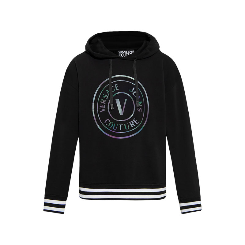 【自营】Versace Jeans Couture男士棉质宽松版加绒连帽运动衫