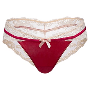「LA」烟熏玫瑰丨新年红调系列*性感蕾丝红色中低腰轻奢缎面内裤