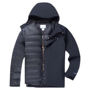 2025秋冬哥伦比亚户外男金点热能保暖羽绒防水三合一冲锋衣XE5569