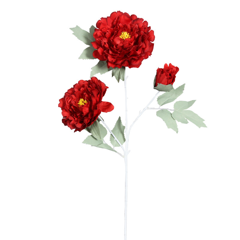 新款仿真花绢花大仙桃装饰花艺