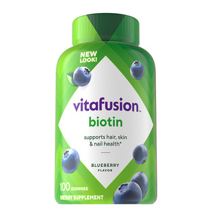 vitafusion生物素biotin养发软糖修复指甲蓬发发量蓬蓬软糖保健品