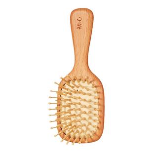 初心天然实木迷你榉木气垫梳头皮按摩梳儿童梳便携梳子头部养发梳