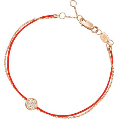 周生生promessa同心钻石红绳手链