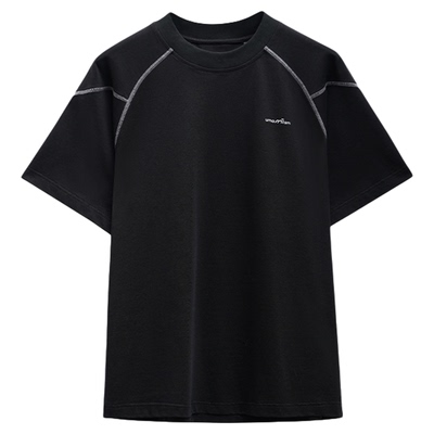 UMAMIISM有茂密声 25SS 凉感吸湿排汗哈苏线结构线条运动短袖T恤