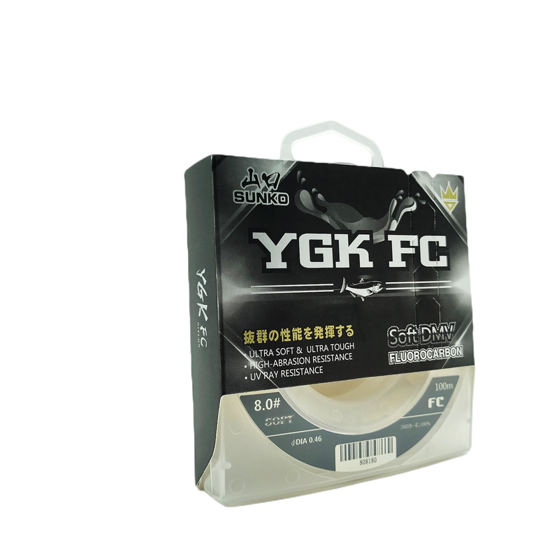 山口碳素线YGK FC碳线路亚前导线海矶钓子线耐磨防咬 进口纯碳线