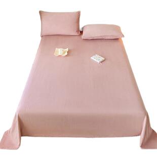 洁丽雅牛奶绒床单单件冬季加绒法兰绒毛绒珊瑚绒单人床宿舍被单