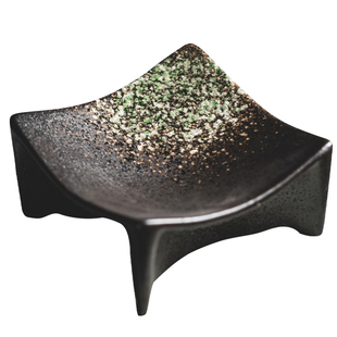 四方翘角盘意境凉菜盘方形盘摆盘托盘寿司盘冷菜盘商用高脚盘陶瓷