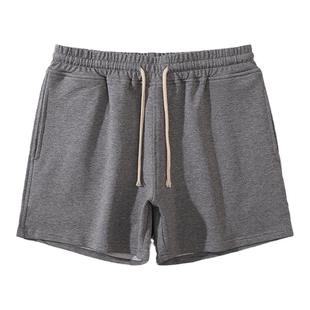 纯棉运动短裤 跑步健身三分裤男 弹力运动超短裤3分热裤 系带短裤