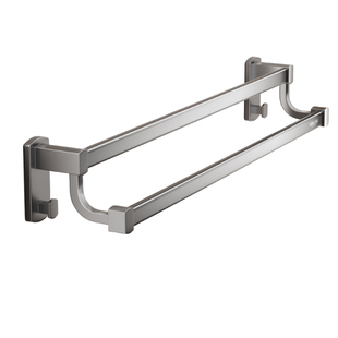 德力西毛巾架子卫生间免打孔壁挂置物架浴室毛巾杆厕所洗手间收纳