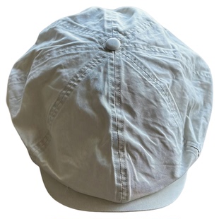 细腻温良日系设计师纯色水洗前进帽子男女百搭贝雷帽英伦风八角帽