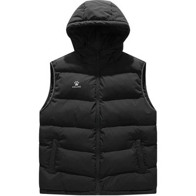 卡尔美连帽加厚棉马甲