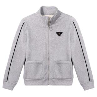 立领拉链开衫卫衣女加绒加厚2025年新款秋冬爆款咖色上衣国风外套