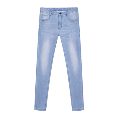 高档棉质浅色商务中腰薄款休闲裤