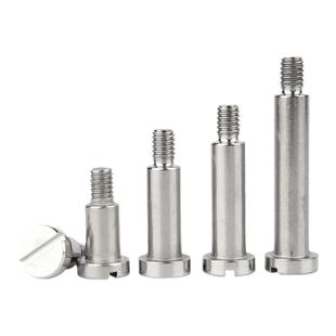 304不锈钢一字槽塞打螺丝钉圆柱头轴肩凸肩等高限位台阶螺栓M2-M6