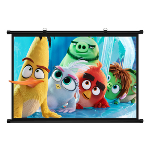 投影幕布免打孔家用挂钩壁挂幕高清投影布84寸100寸120寸移动便携贴墙卧室客厅投影仪屏幕布投影办公简易幕布