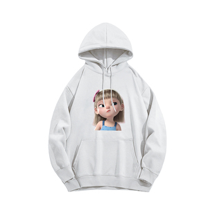 美式潮牌连帽卫衣女秋季新款oversized学生宽松慵懒高街上衣外套