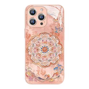 适用敦煌图腾苹果17promax手机壳古风iPhone16高级感13/14国潮12新中式11粉色女款苹果15pro玻璃11防摔8plus