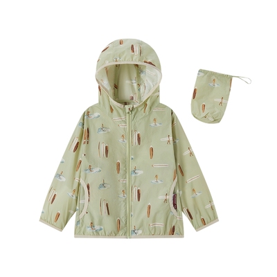 Milkbarn儿童防晒衣宝宝海边上衣连帽外套男女童春夏童装